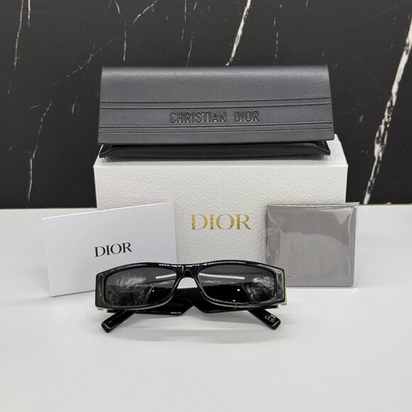 NEW UNISEX SUNGLASSES DIOR CD DIAMOND S1I 10A0 BLACK SQUARE EYEWEAR CD DIAMOND S - Picture 9 of 9